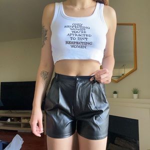 Nasty Gal faux leather shorts